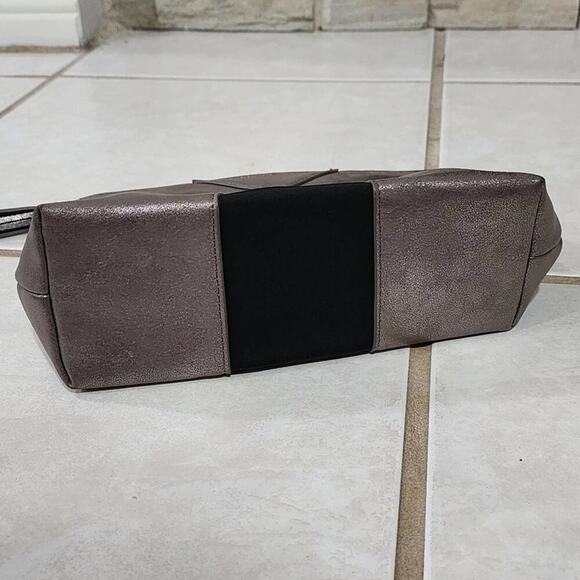 Stella & Dot Silver Metallic Black Clutch‎ 6.5 x 10 - Picture 6 of 9